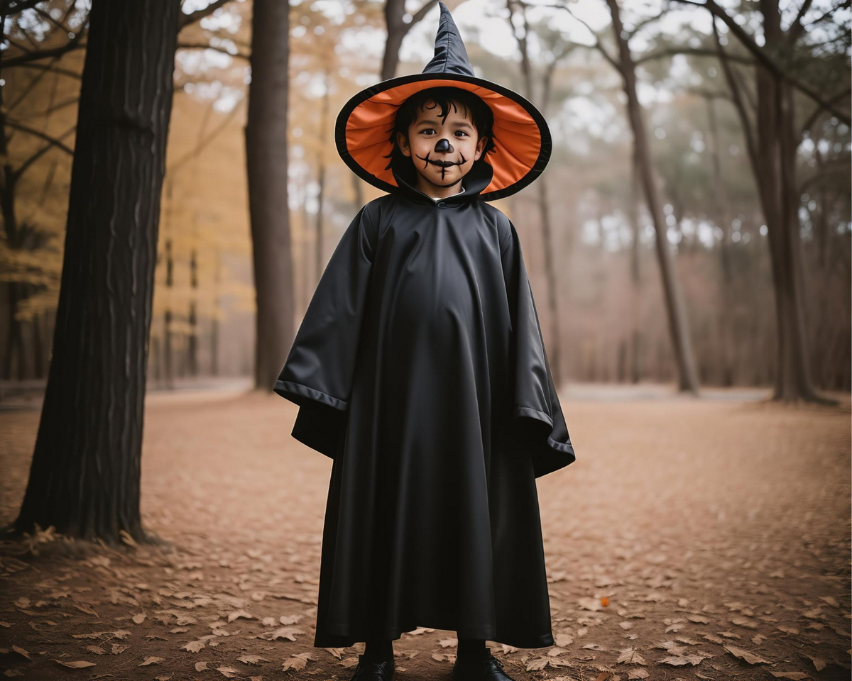 Osoba w oryginalnym kostiumie na Halloween